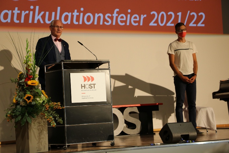 Auszeichnung Beststudent bei Immatrikulation Hochschule Stralsund Auszeichnung Beststudent bei Immatrikulation